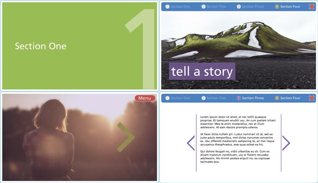 Colors Storyline Template Compilation|Storyline Colors Template Inspiration|Storyline Colors Template Slide Master Menu Triggers|Storyline Colors Template Full Screen|Storyline Colors Template Intro Screen|Storyline Colors Template Menu Open|Storyline Colors Template Text Slide Triggers