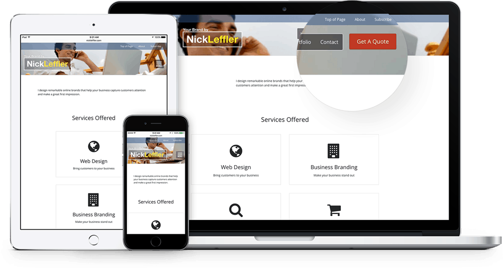 Your Brand by Nick Leffler Responsive Website Showcase
